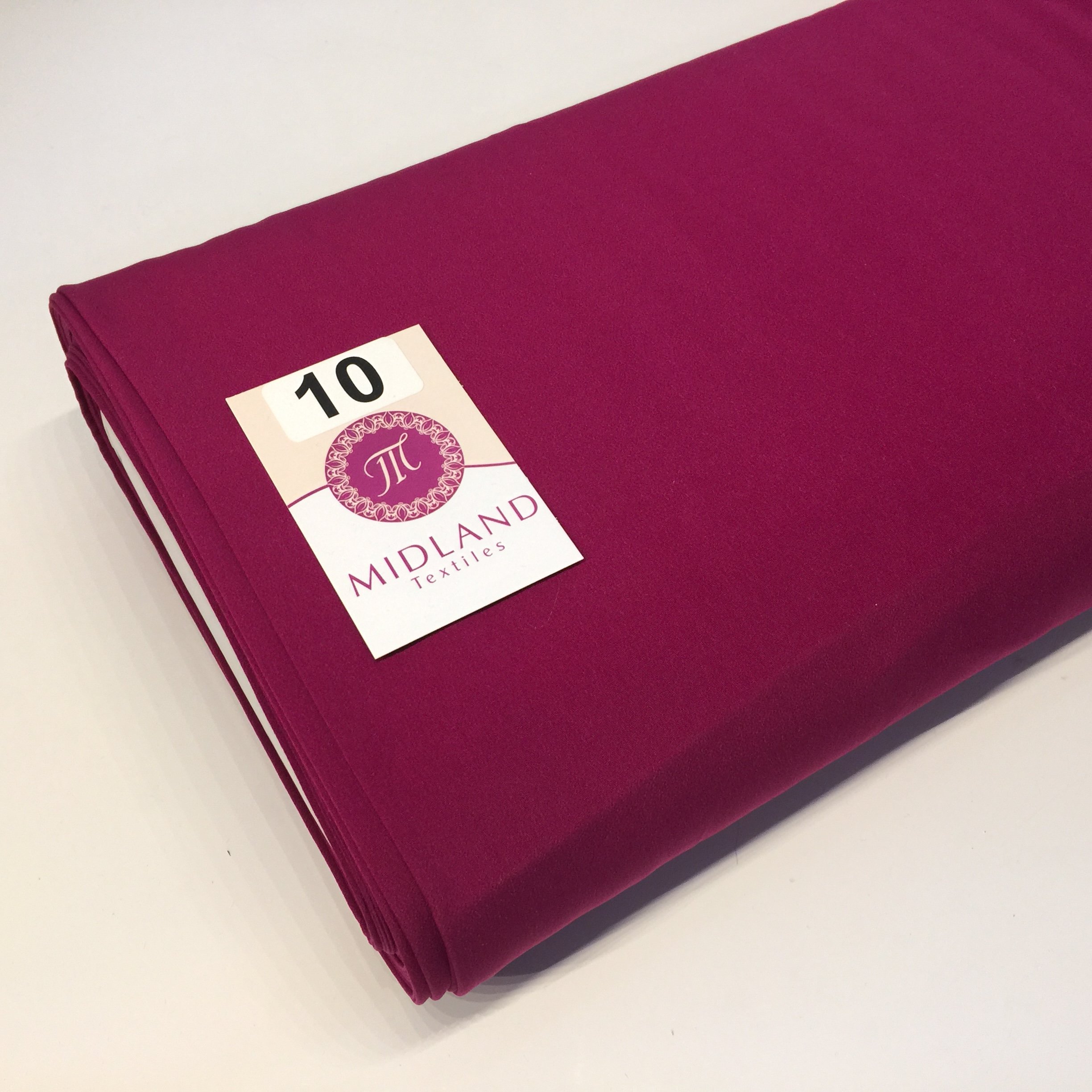Midtex PowderTouch Luxury Crepe Fabric 58 inch-wide Sold Per Metre (Fuchsia 10)