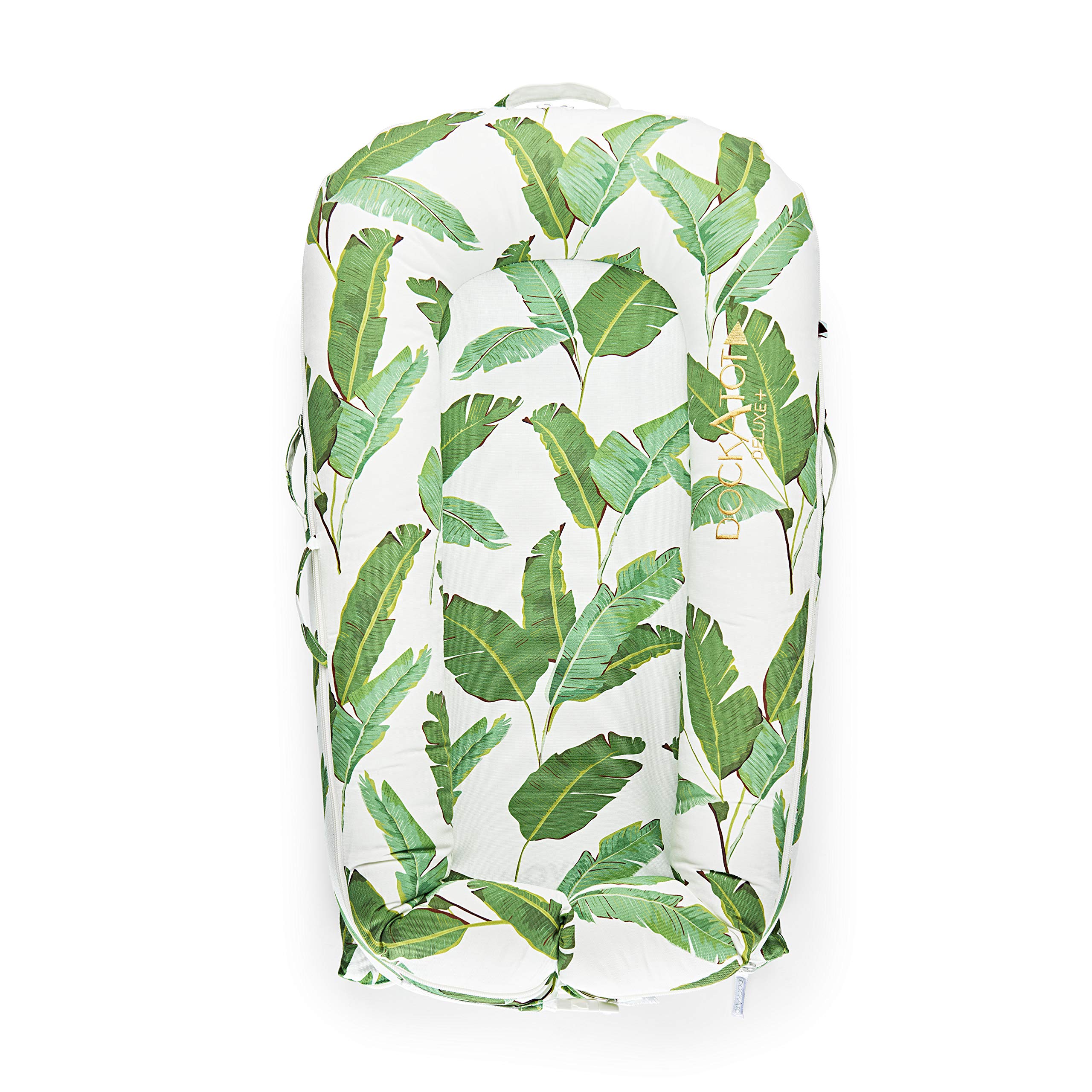 DockATotDeluxe+ Dock - The All in One Portable & Lightweight Baby Lounger - Suitable from 0-8 Months (Bananas For You)