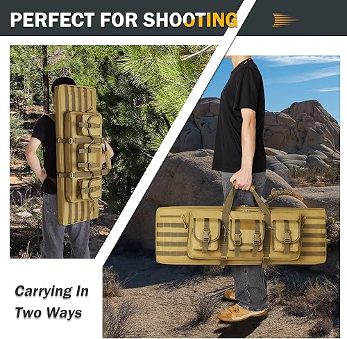 Miniatura 8 de PERFBAGS Soft Rifle Case 32'' 36" 42" 48'' Tactical Long Double Rifle Backpack Gun Bag for Hunting Shooting Range, Firearm Transportation with