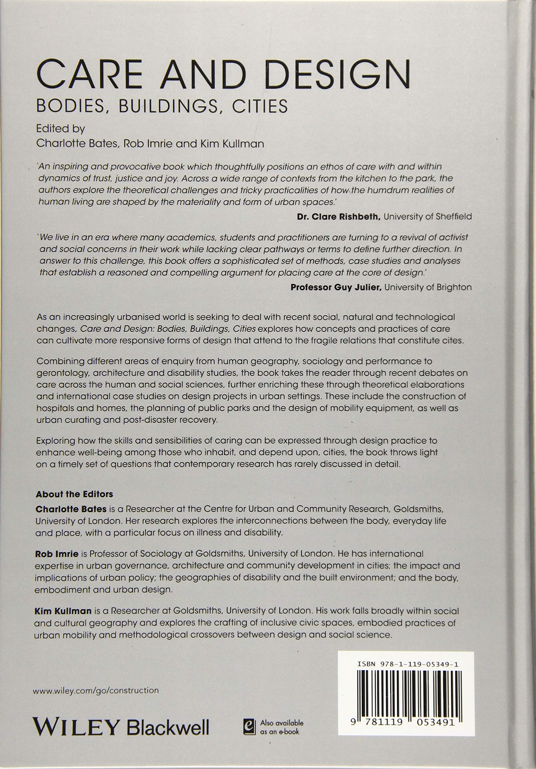 Care and Design: Bodies, Buildings, Cities