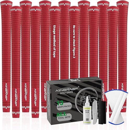 Miniatura 10 de Empuñaduras de golf, tamaño estándarmedio, 5 colores para elegir, kit de empuñaduras de goma para palos de golf