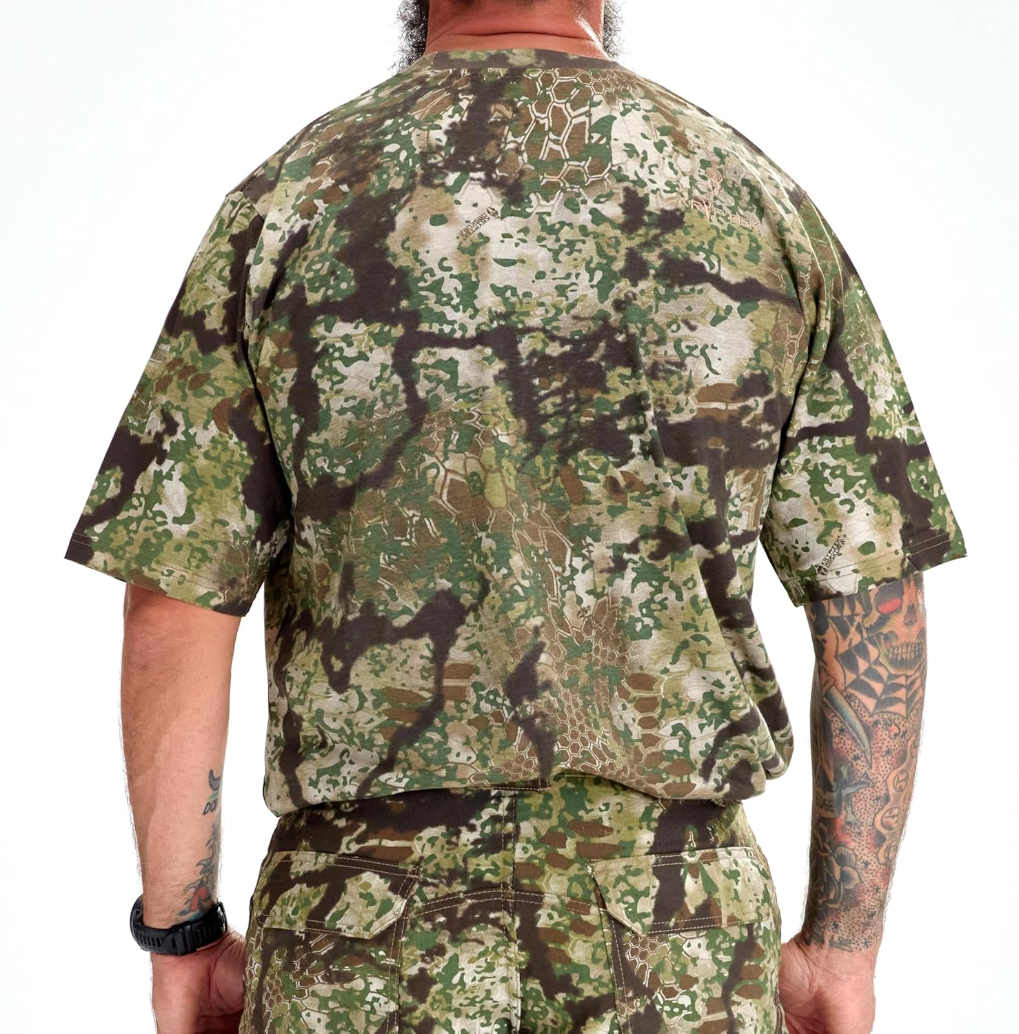 Kryptek Stalker Short Sleeve Men's Shirt - Premium Twill Cotton, 3D Camo, Ideal for Hunting, Fishing, Hiking, Relaxed Fit - Image 5