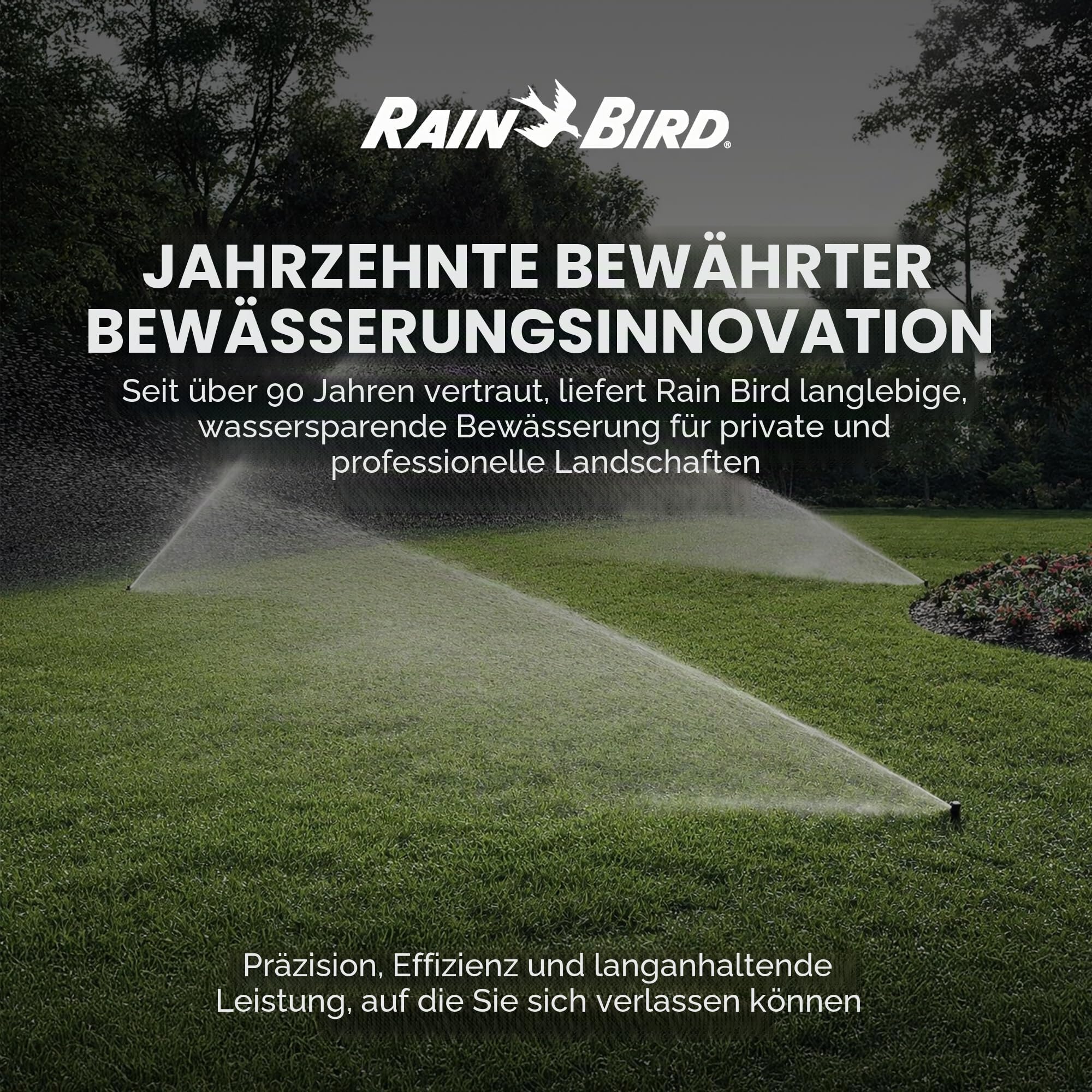 Rain Bird 1800 Serie Pop-Up-Sprinkler, 10 Stück, Düsen Nicht im Lieferumfang enthalten, RainBird 10,2 cm 1804 Modell Pop Up Bewässerungssprinkler für Rasen, Hof, Garten, Pflanzbeete