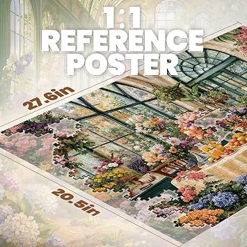 Jigsaw Puzzles for Adults 1000, Spring Flower Greenhouse Puzzle