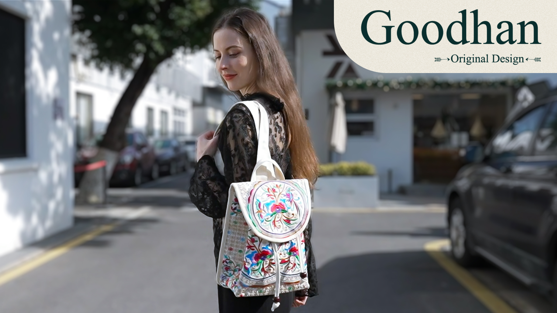 Vintage Embroidered Floral Bohemian Backpack Purse Adjustable Shoulder Bag Amazon.com: Goodhan Vintage Embroidered Backpack Purses for  main image 3