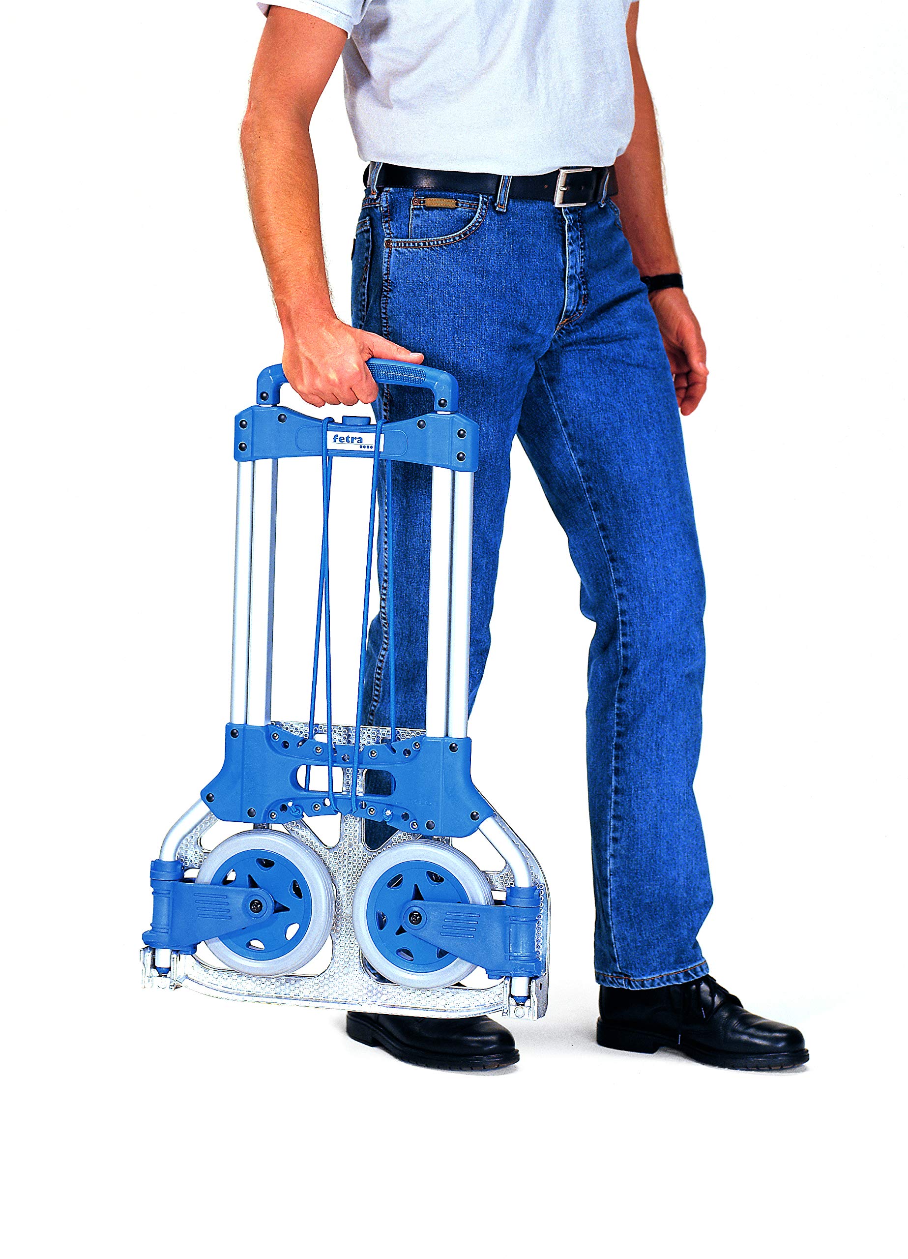 Sackkarre falt- & klappbar | tragbare Transporthilfe - Eigengewicht nur 3,2 kg | Traglast: 50 kg - Fasskarre aus Aluminium