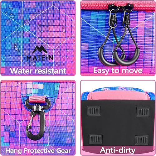 Miniatura 4 de MATEIN Bolsa de baloncesto, bolsa de fútbol resistente con soporte para pelotas y compartimento para zapatos, mochila de baloncesto grande para