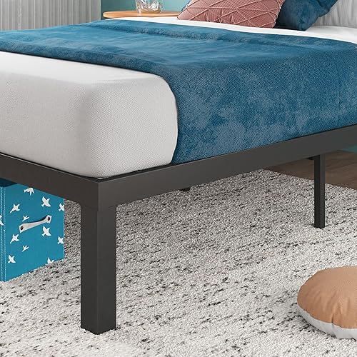 Miniatura 18 de Plataforma de metal, marco para cama Zinus Quick Lock 16 pulgadas, base para cama, no necesita caja de resortes, Acero, Negro