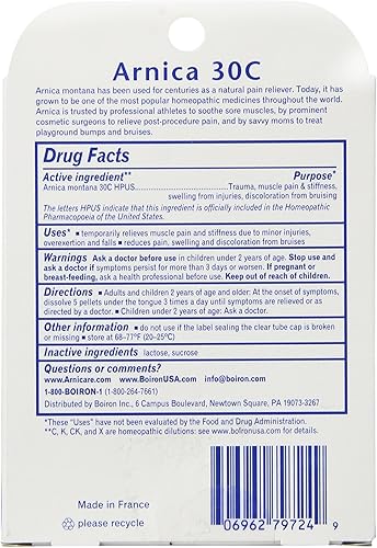 Miniatura 2 de Arnica 30C Gran Valor 3 Tubos Paquete Individual Boiron