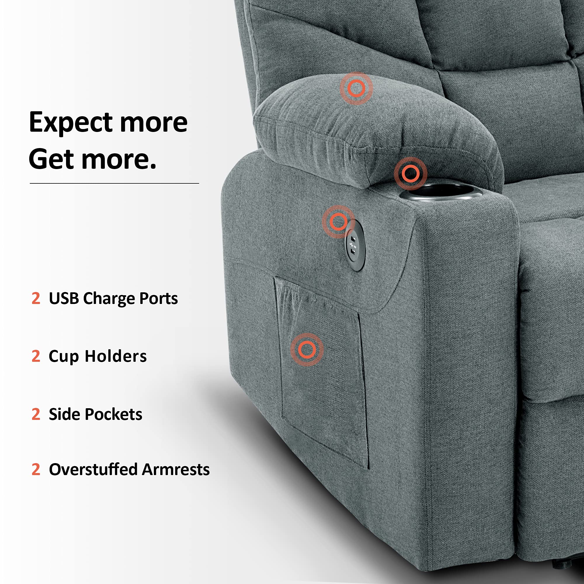 Amazon.com: MCombo Power Lift Recliner Chair for Elderly People, 3 