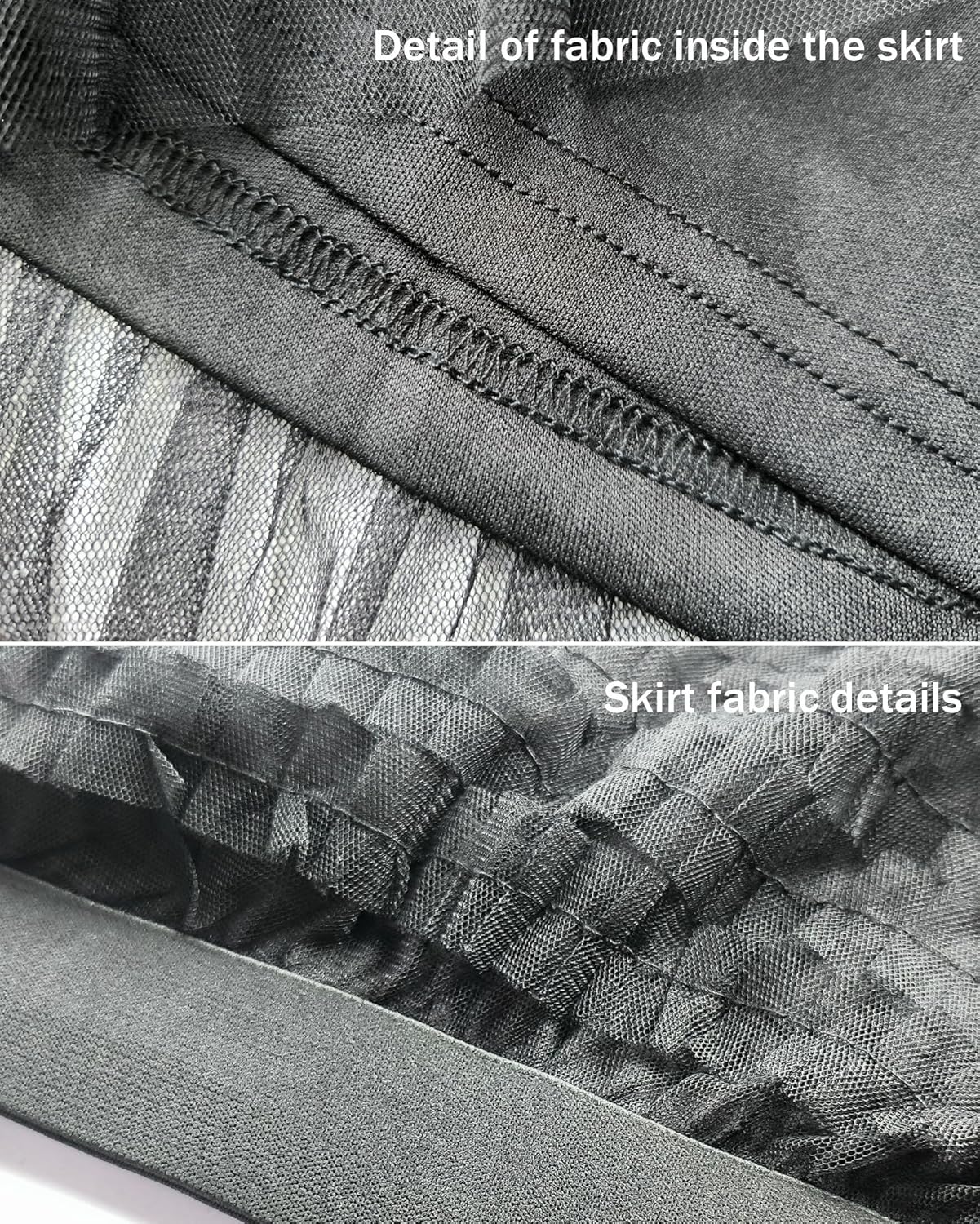 Women's Layered Long Maxi Tulle Skirts, High Waisted A Line Ruffle Tiered Layered Mesh Tutu Petticoat Tulle Skirt - Image 7