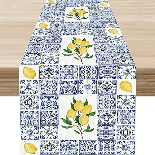 Miniatura 28 de Bonito camino de mesa de fresa, rosa retro de los años 70, diseño floral de verano de los años 70, decoración de mesa auxiliar para el hogar,