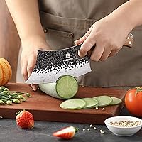 Vista 4 de Set de 3 cuchillos de carnicero, incluye cuchillo de carnicero de 17,8 cm, cuchillo de chef serbio de 17,8 cm y cuchillo vikingo de 16,5 cm, juego