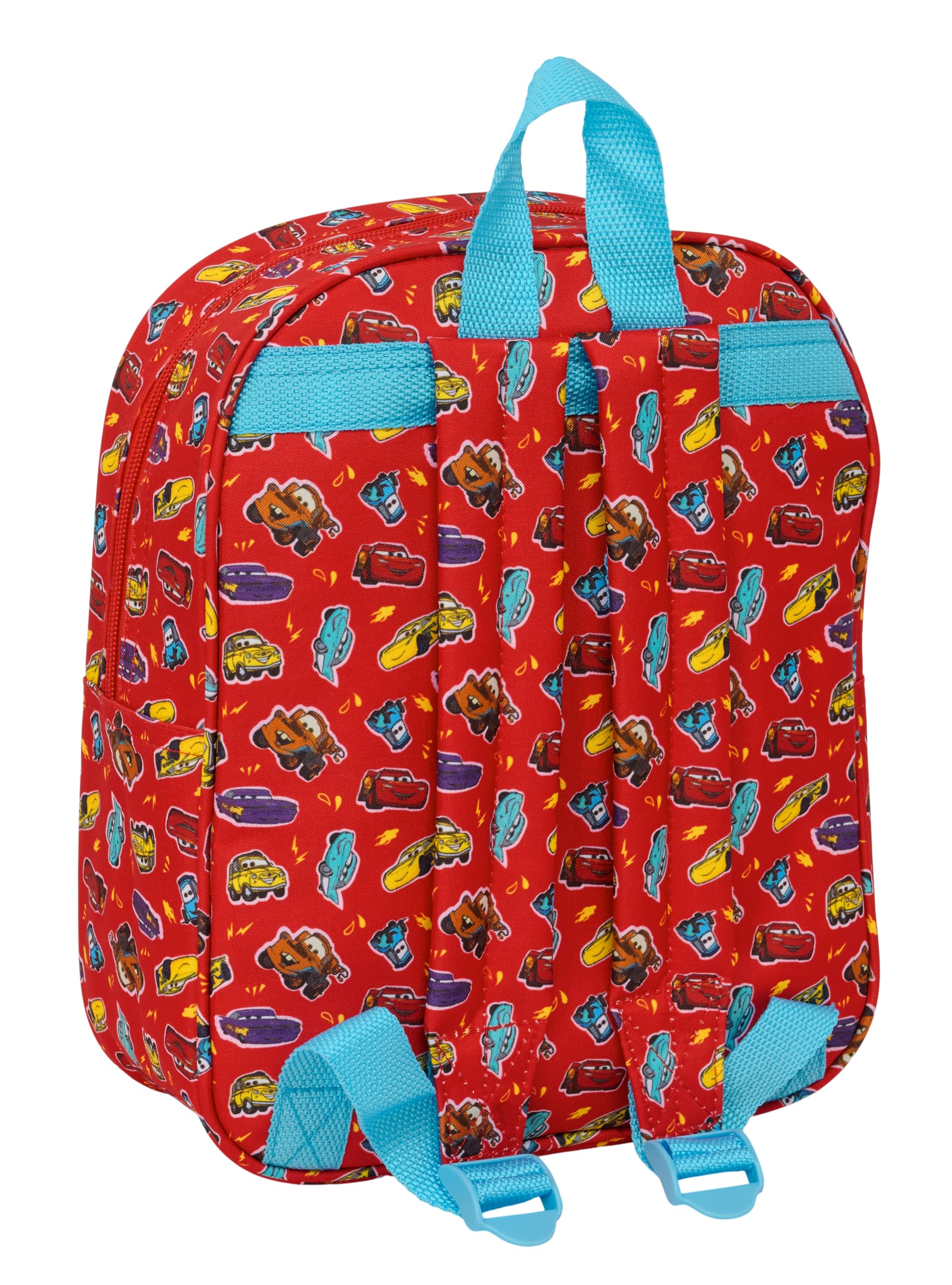 CARS - Mochila de Guardería 3D, Fácil Limpieza, Ideal para Niños de Diferentes Edades, Cómoda y Versátil, Calidad y Resistencia, 22x10x27 cm