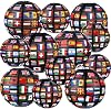 Hortsun 12 Pieces Flags of All Nations Paper Hanging Lanterns sport Decorations for Birthday Party International World Party Decor Decorative Paper Lanterns School Sports Event Festival Decoration