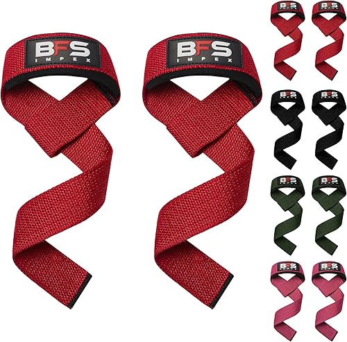 Miniatura 8 de Correas de levantamiento para levantamiento de pesas, correas de algodón con acolchado de neopreno para hombres y mujeres, correas de muñeca para