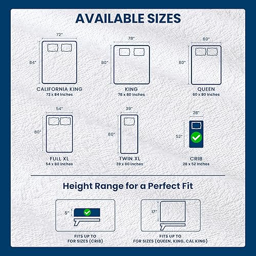 Miniatura 47 de Utopia Bedding Protector de colchón impermeable tamaño Queen, funda de colchón de primera calidad de 200 GSM de felpa, cubierta de cama suave