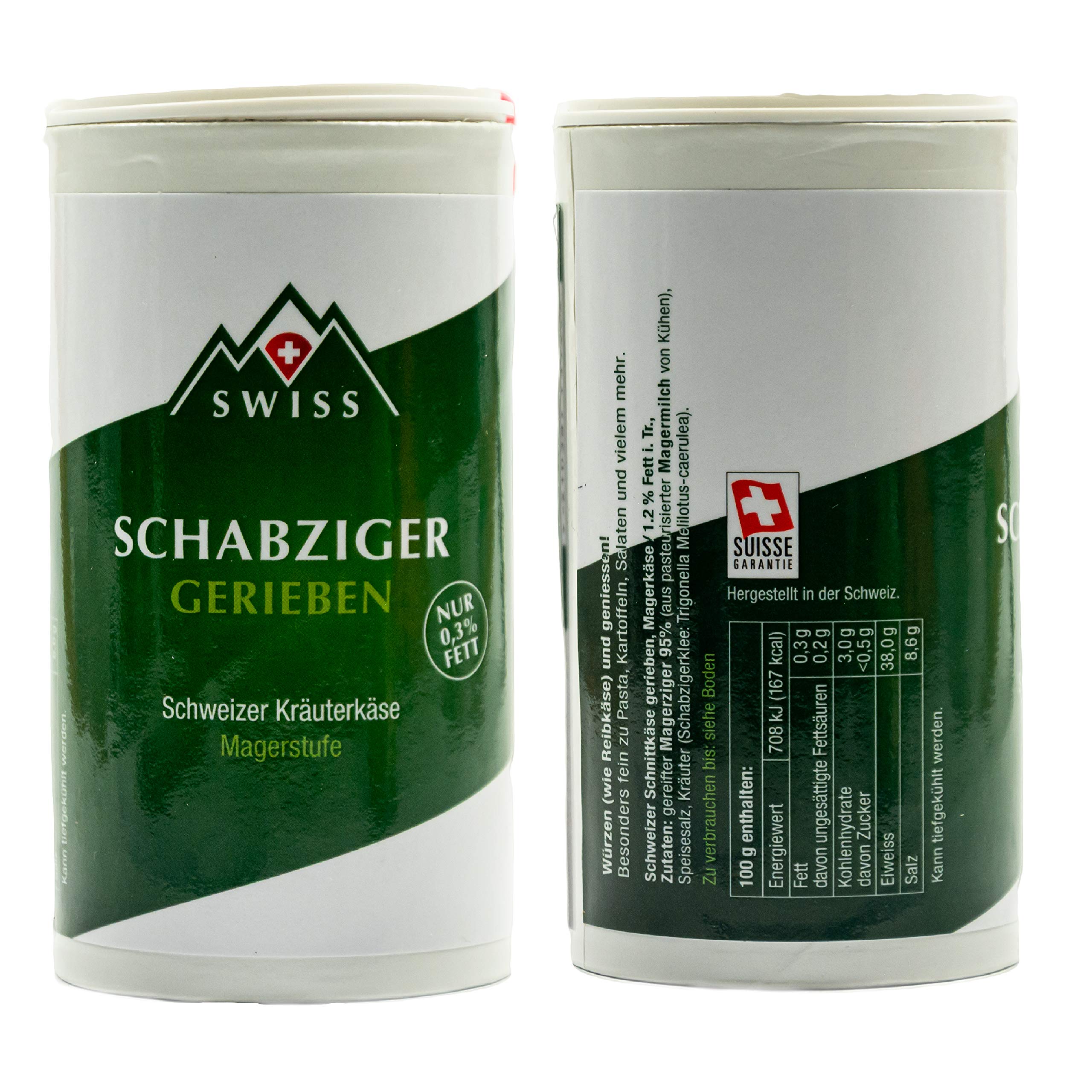 Schabziger käse geriebener -Hart-Käse 6x 70g Passend für Pasta & Pizza im Klein-Streuer Schweizer Kräuterkäse grüner Schotterkäse Stötzle würzig
