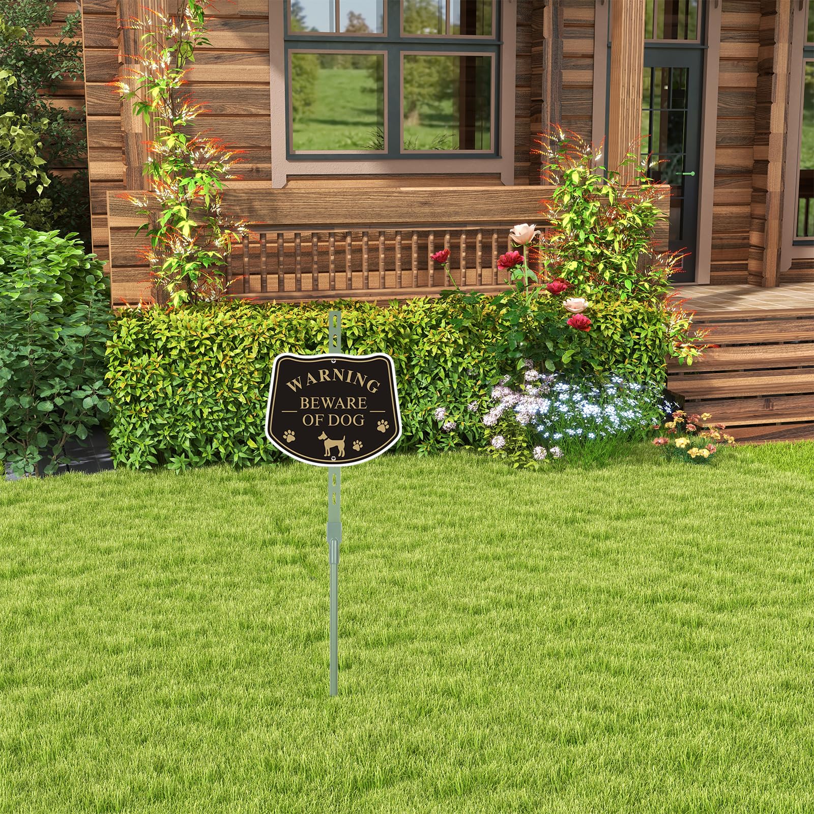 2tlg. Schilderpfahl 92cm Metall Gartenschildpfahl Einschlagpfosten Outdoor Pfahl Hohlstange für Sicherheisschild Warnungsschild auf dem Schlamm Grünland usw. (Grün, 3 Fuß)