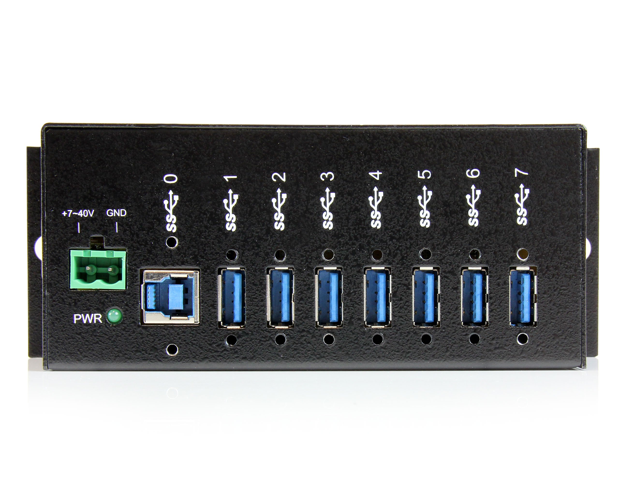 StarTech.com 7-Port Metal Industrial SuperSpeed USB 3.0 Hub Rail Mountable (ST7300USBM)
