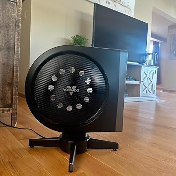 Vornado STRATA Compact Oscillating High Velocity Floor Fan with Remote Control, 5 Speeds, 18.4 in Tall, Powerful Air Circulator for Home, Electric Cooling Fan, Black