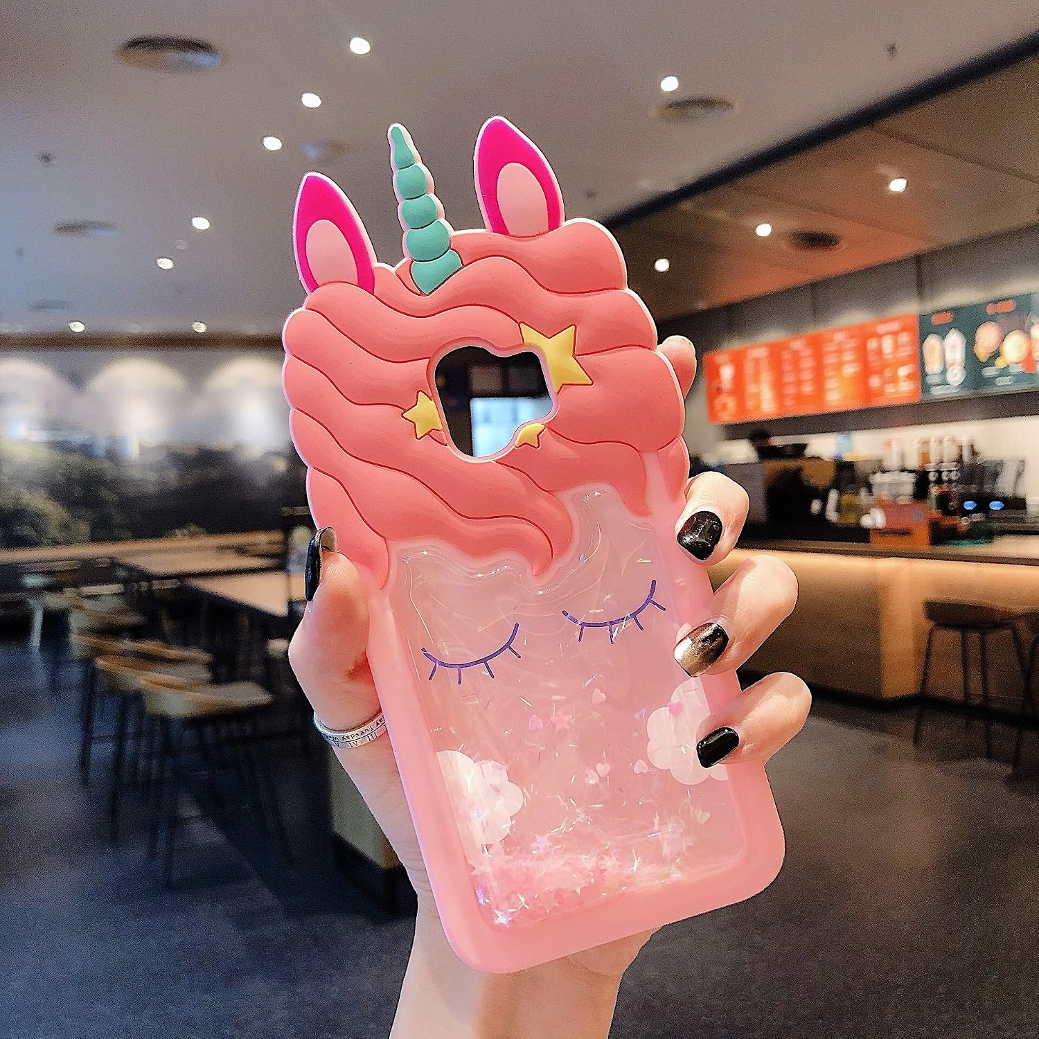 Quicksand Unicorn Galaxy J2 Core/J2 Dash Case,Awin 3D Cute Unicorn Kids Girls Women Bling Glitter Soft Silicone Rubber Case for Samsung Bench/Grand Prime Pro/Galaxy J2 Pro 2018 (Quicksand Unicorn)