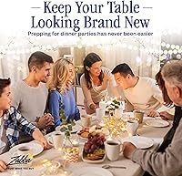 Vista 8 de Innovee Revolutionary protector de mesa contra derrames y calor, primera calidad, reverso de franela, queda plano sin arrugas, corte para adaptarse