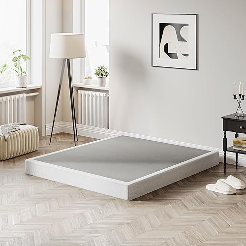 Miniatura 9 de Queen - Somier de caja de 5 pulgadas para cama Queen, somier de metal de perfil bajo, base de colchón, fácil de montar, resistente, sin chirridos