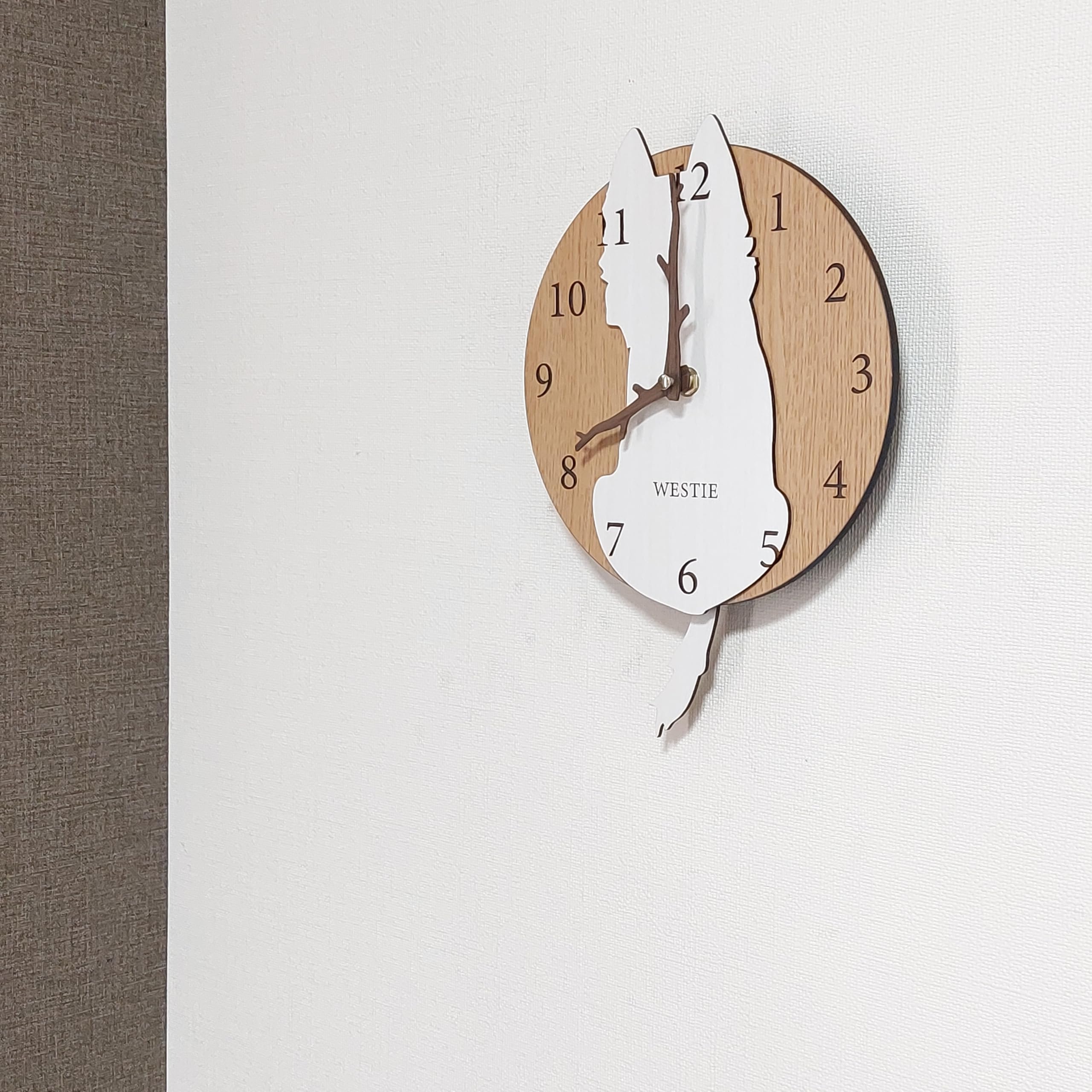 Amazon.co.jp: 振り子時計 はみだしワンちゃん 壁掛け時計