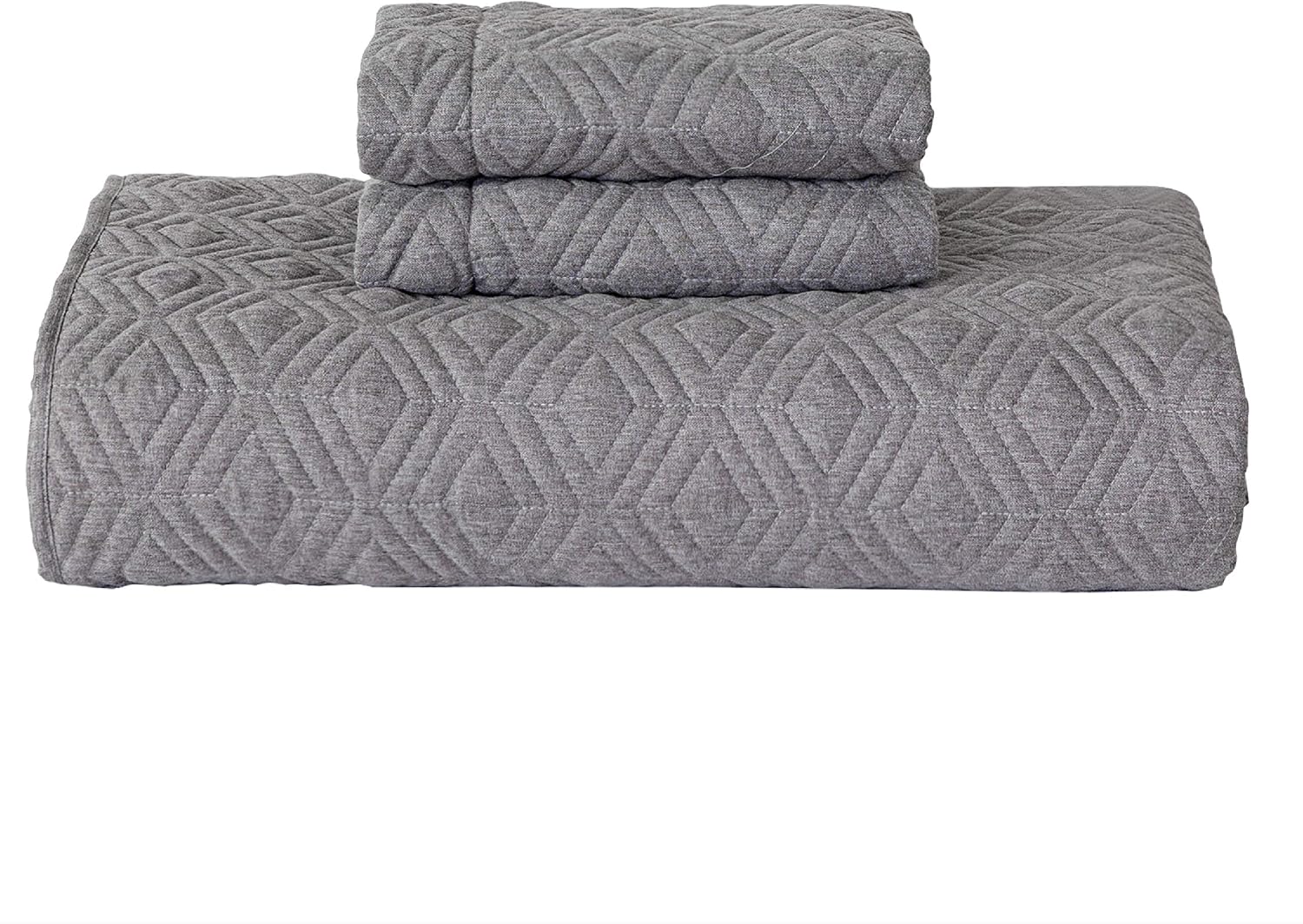 Bedsure Gray Quilts Queen Size - Queen Bedspread Bedding Set, 120GSM Embossed Cationic Dyeing Coverlet, 3 Pieces (90x96 inches)