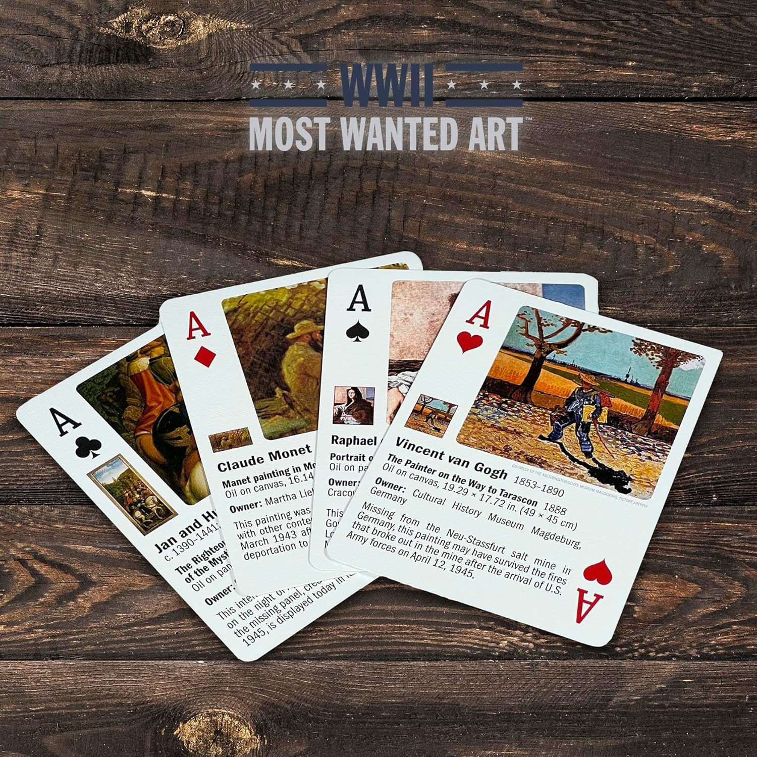 Monuments Männer und Frauen Standard Poker Spielkarten mit kulturellen Objekten & Kunstwerken Thema Premium 54 Karten Full Deck mit Jokern, Casino Fun Game Night für Freunde und Familientreffen