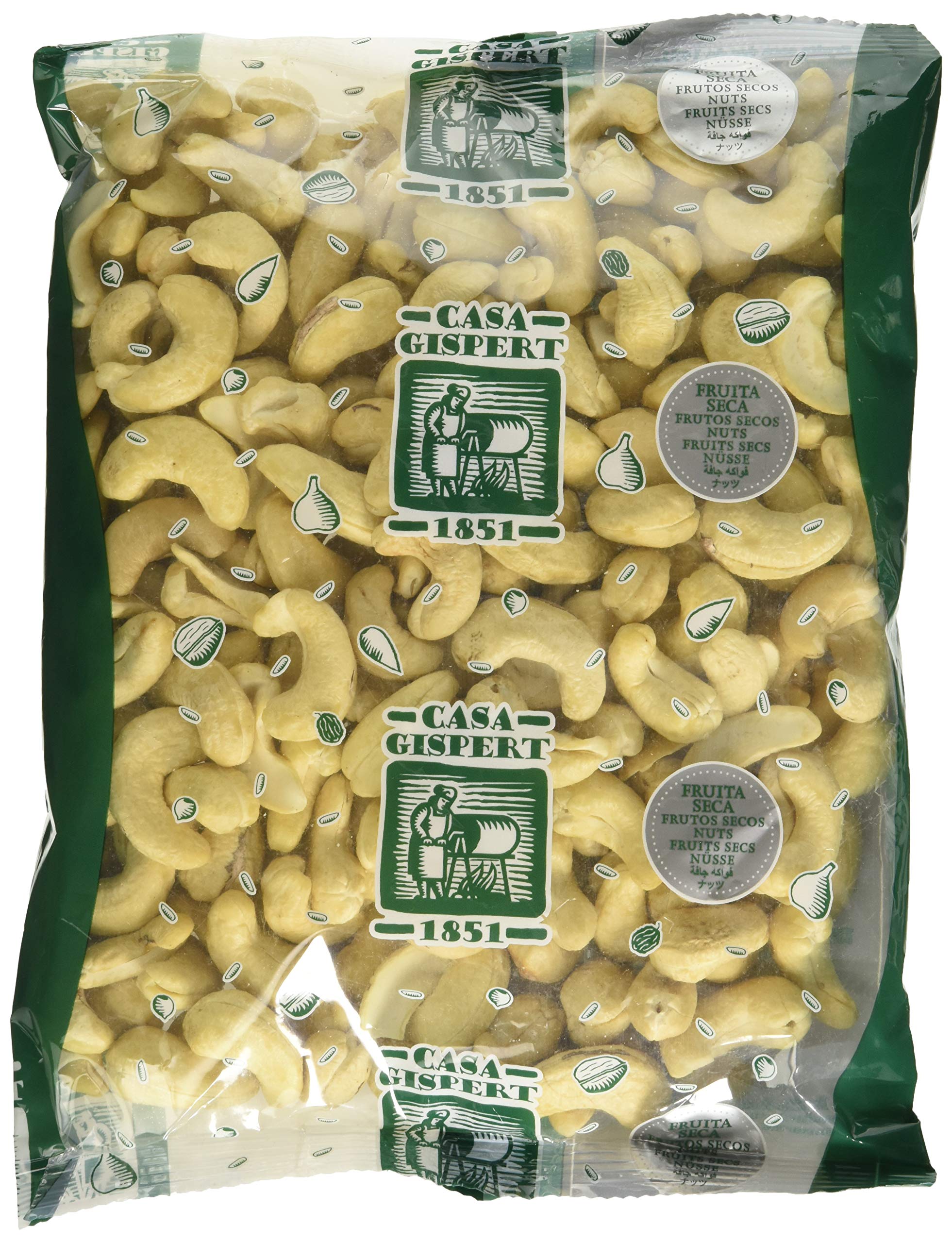 Casa Gispert - Anacardos Frutos Secos - Sin Gluten, Vegano (500g, Crudo)