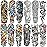 Aresvns Christmas Temporary Sleeve Tattoo for Men and Women (L19xW7),Waterproof Japanese Military Fake Tattoos Long lasting,Full Arm Totem Temporary Tattoos for BBQ Pool Beach Party