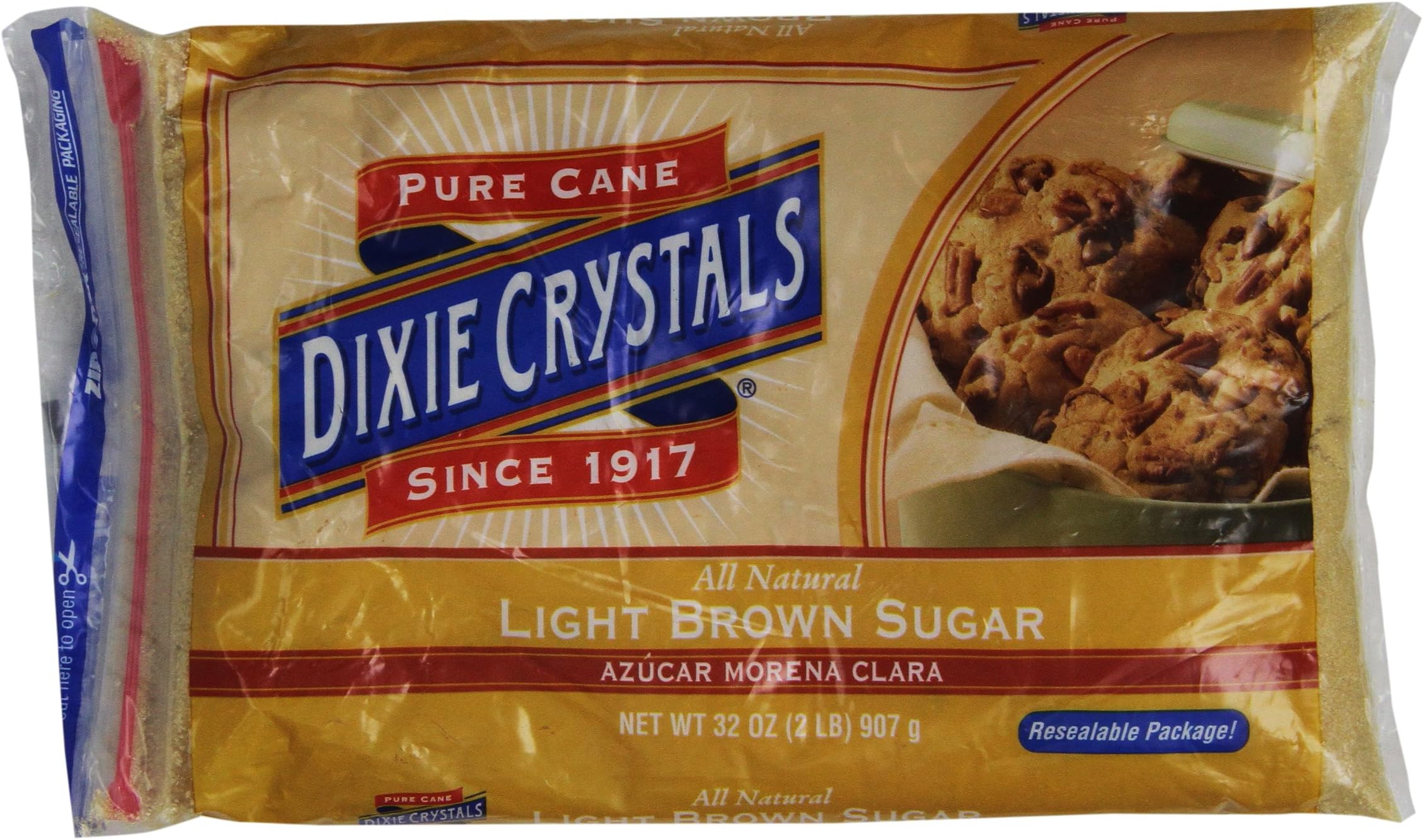 Dixie Crystals Light Brown Sugar, 2-Pound (Pack of 6)