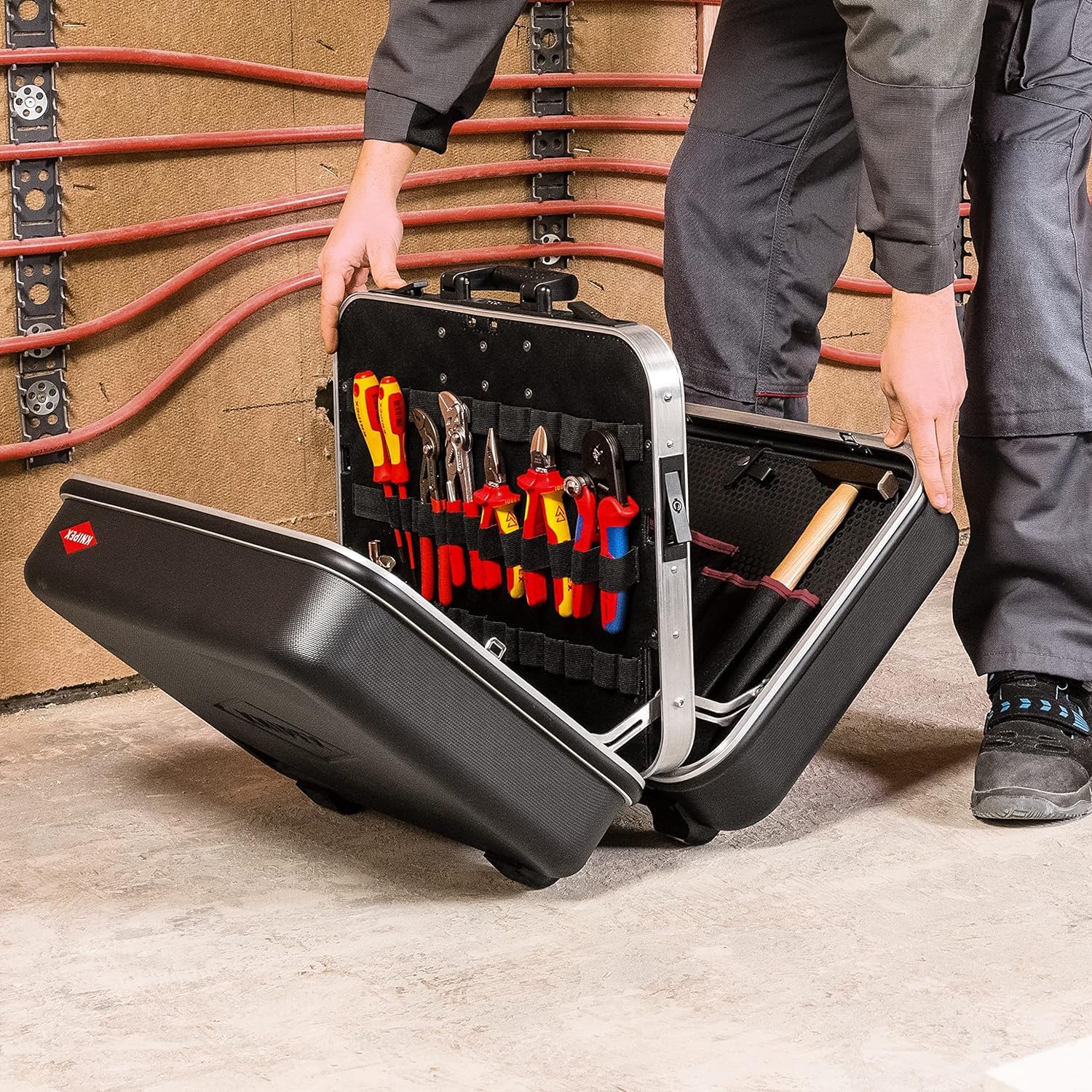 KNIPEX Walizka narzędziowa "BIG Twin" dla elektryków 66-częściowa 290 mm, 00 21 42