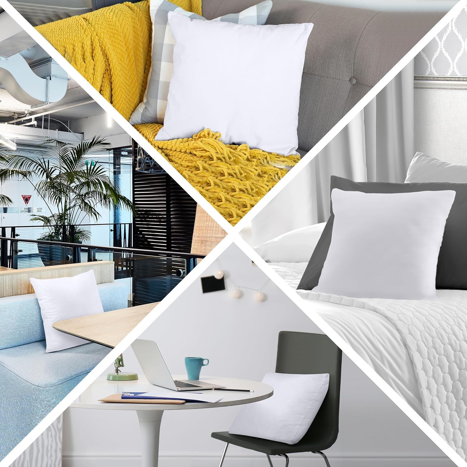 Utopia Bedding Throw Pillows (Set of 1, White) – 24 x 24 Inches Down Alternative Pillows for Bed, Sofa, and Couch - Fluffy Decorative Stuffer Pillow for Indoors & Outdoors - Image 5