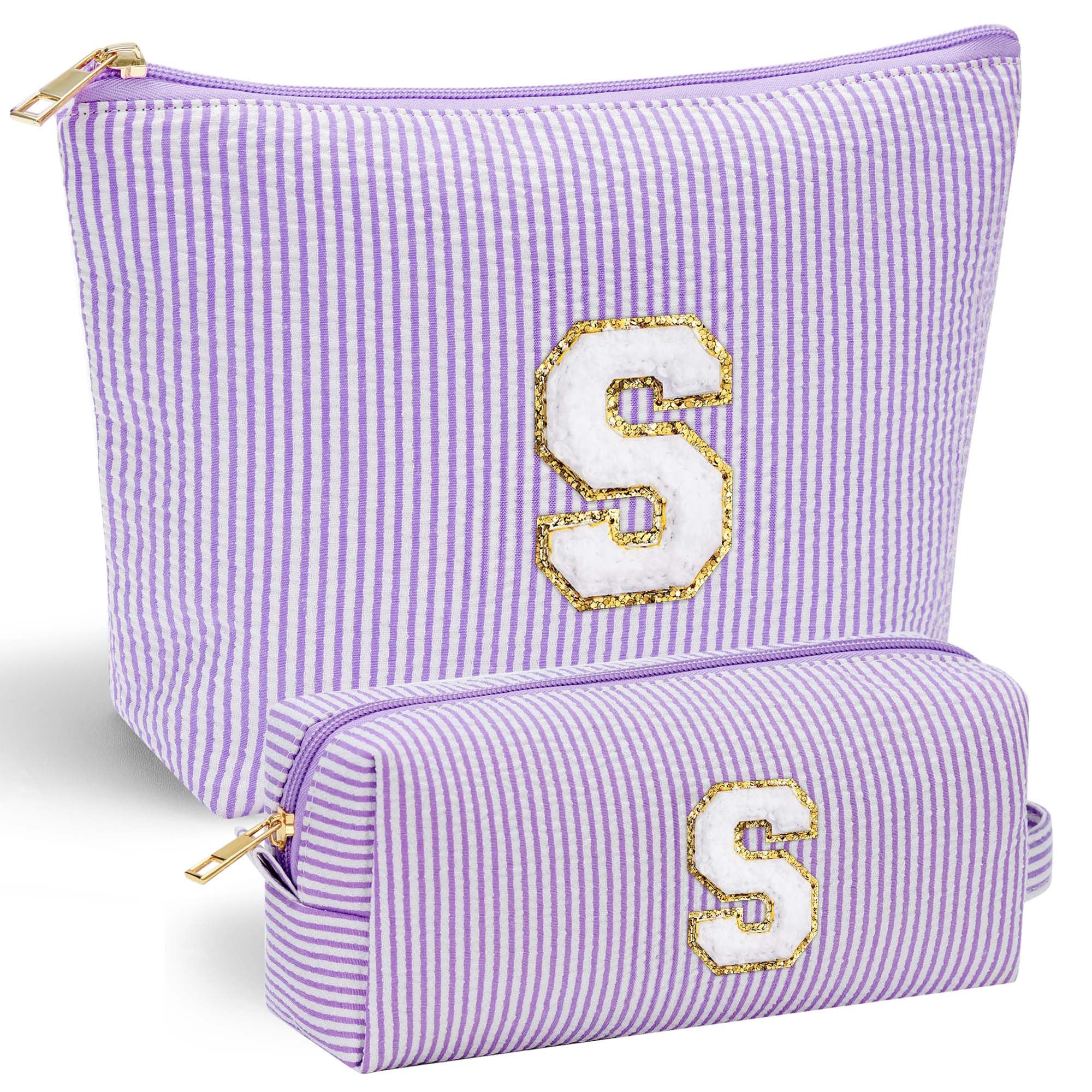 Parima Personalised Gifts for Girls Women - Personalised Make up Bag Initial Make up Bags A Preppy Stuff Birthday Gifts for Women Gift for Girl Womens Girlfriend Teenage Girls Gift Makeup Bag — view 53