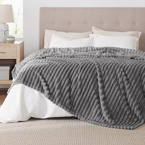 Miniatura 18 de Bedsure GentleSoft Twin Blanket for Couch - Cozy Soft Blankets for Women, Cute Small Fleece Throws for Girls, Light Grey, 60x80 Inches