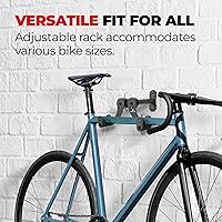 Vista 4 de PRO BIKE TOOL Soporte de pared para garaje para bicicletas, sistema de almacenamiento de bicicletas de aleación duradera con gancho ajustable