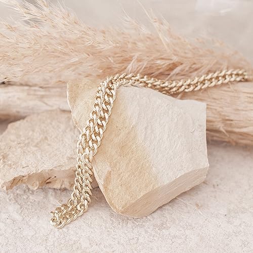 Miniatura 6 de Honeycat Fiona Bold Curb Chain Necklace Joyería minimalista y delicada