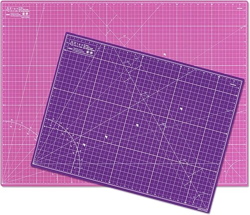 Vista 17 de Elan Tapete de corte A2 rosa y morado, tapete de corte autorreparable de 18 x 24 pulgadas, tabla de manualidades de 5 capas rosa, tabla
