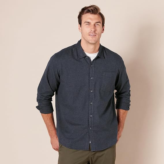 Amazon Essentials Men's Regular-Fit Long-Sleeve Flannel Shirt (Available in Big & Tall)