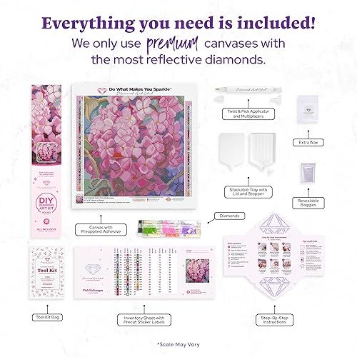 Miniatura 158 de DIAMOND ART CLUB - Juego de pintura con diamantes, lienzo de “Otoño en Leavenworth”, lienzo redondo 5D para principiantes, divertidas manualidades