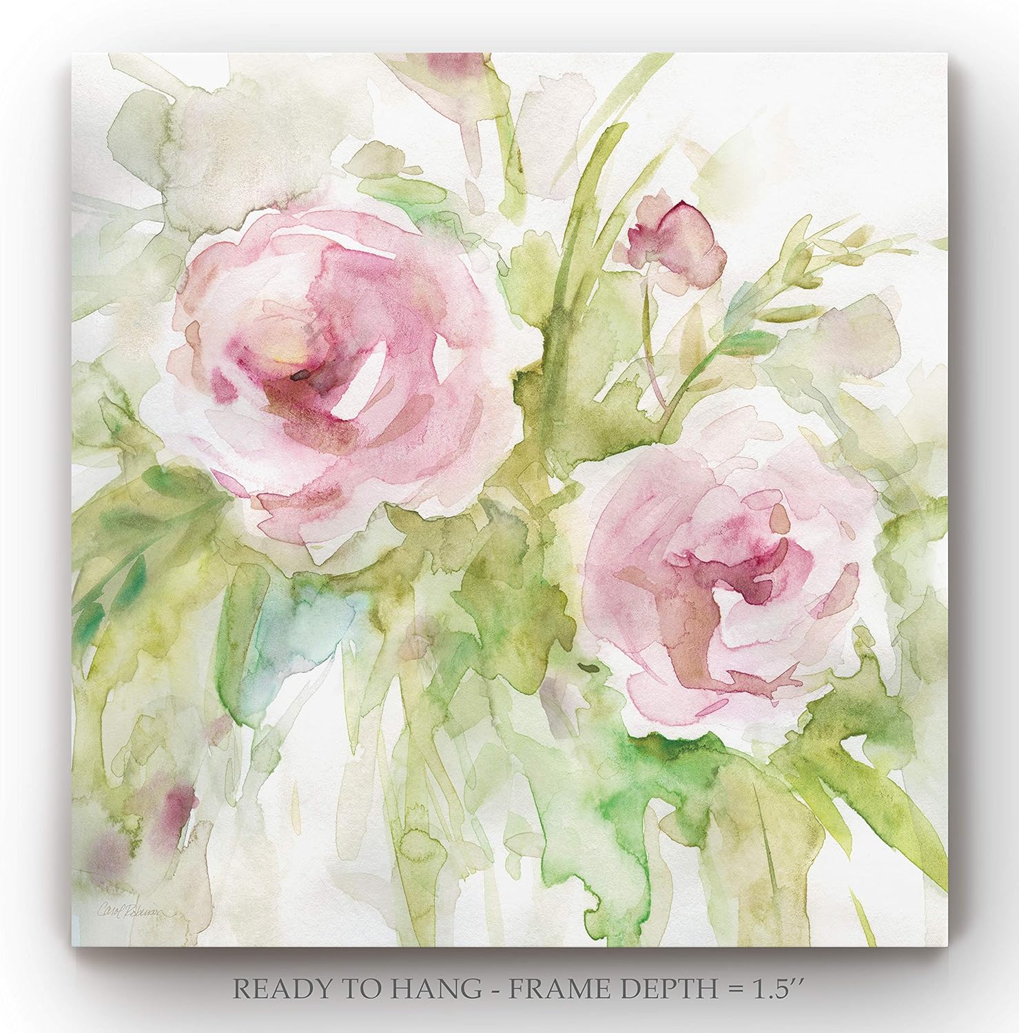 Renditions Gallery Canvas Wall Art, Wall Décor Canvas, Modern, Contemporary, Rustic, Romantic, & Industrial, Ready to Hang - Pale Garden I 16X16