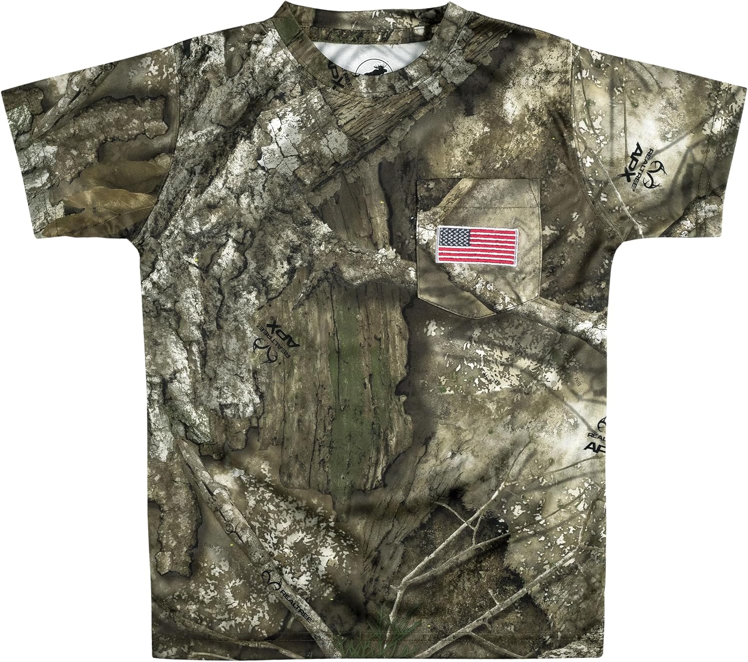 Kids Patriotic Camo T-Shirt – USA Flag Embroidered Tee for Boys & Girls – Perfect for Outdoors & Hunting