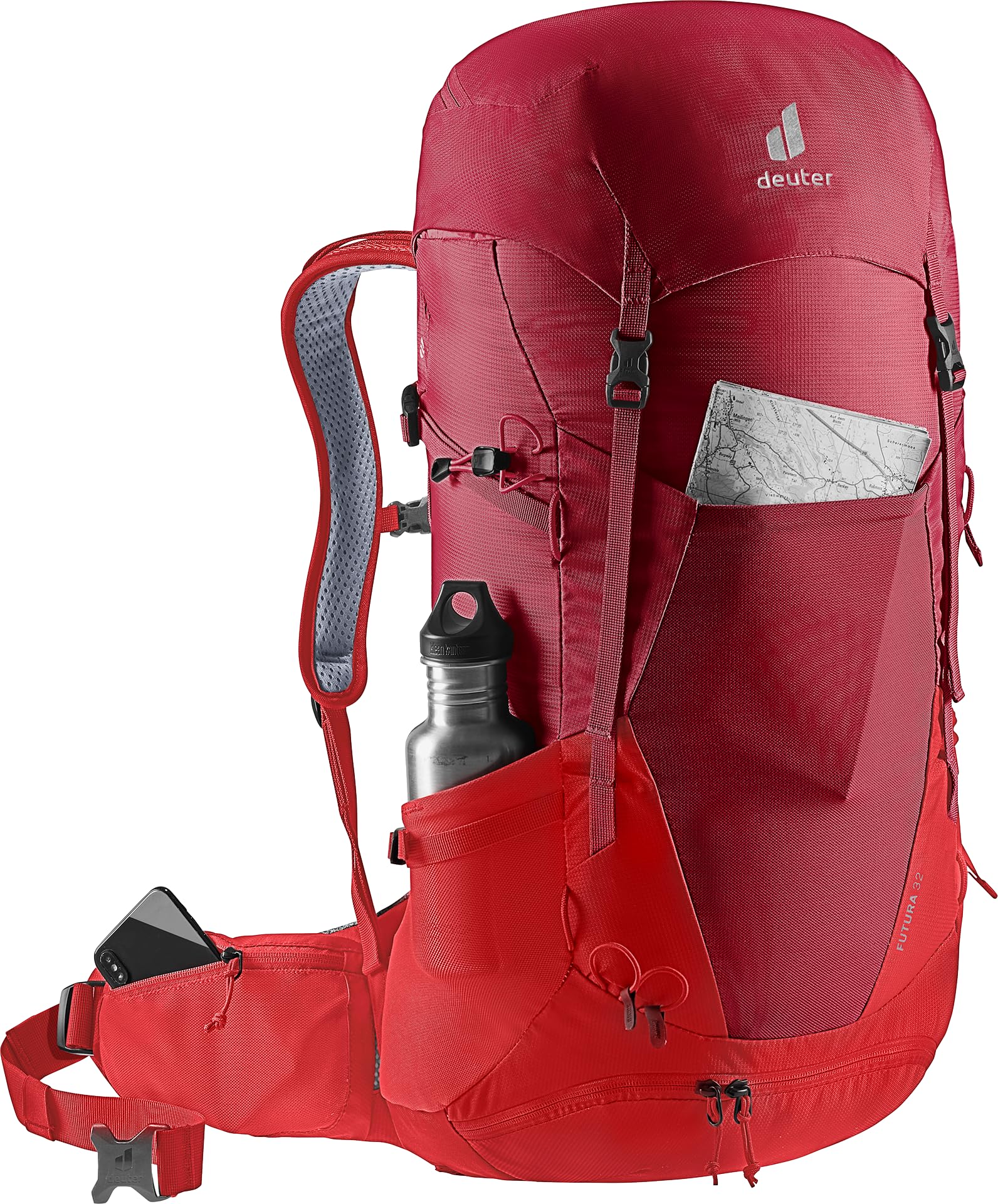 deuter Plecak turystyczny Futura 32, Masala-wiśnia, 32 L, Minimalistyczny