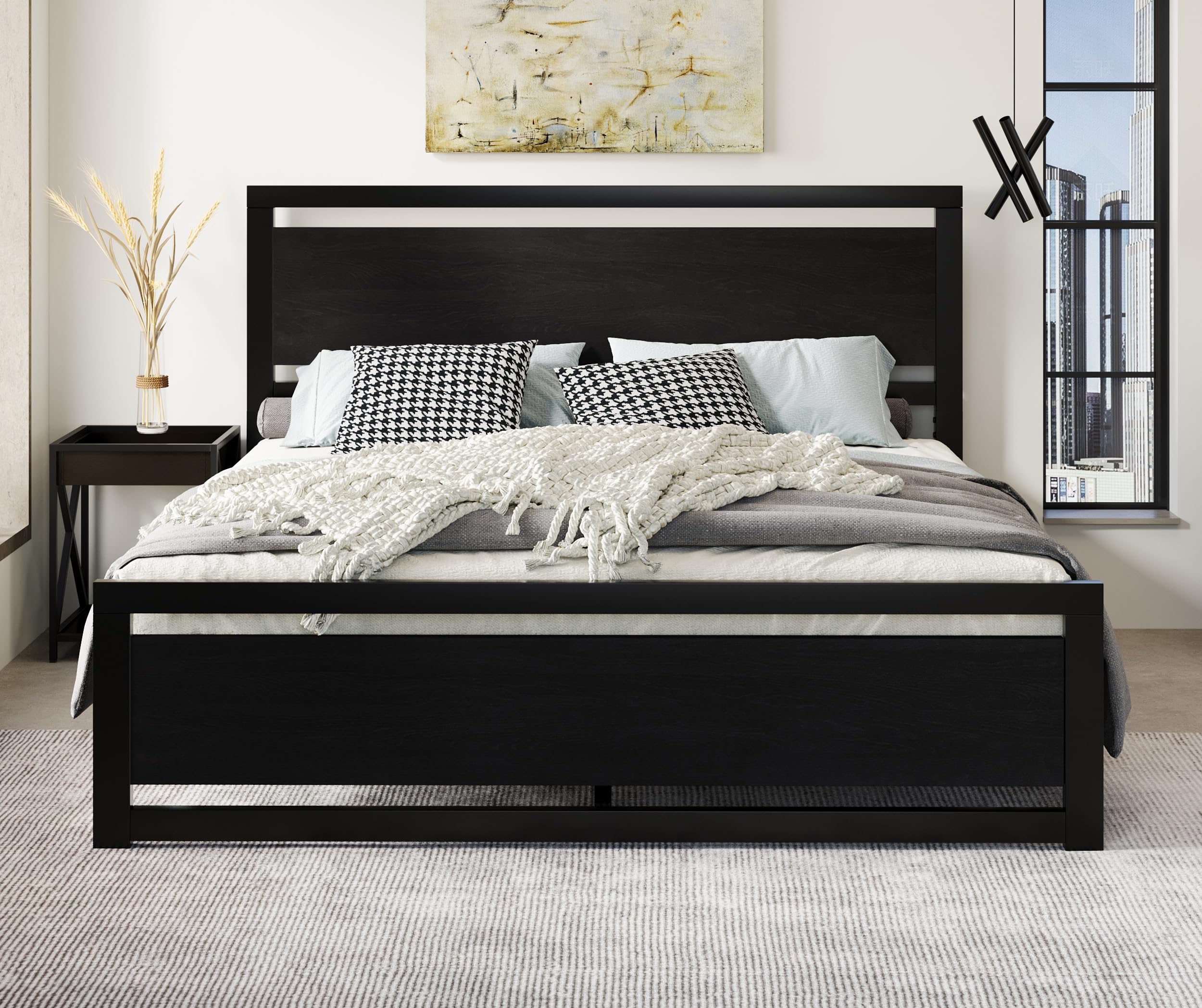 SHA CERLIN Modern Metal Bed