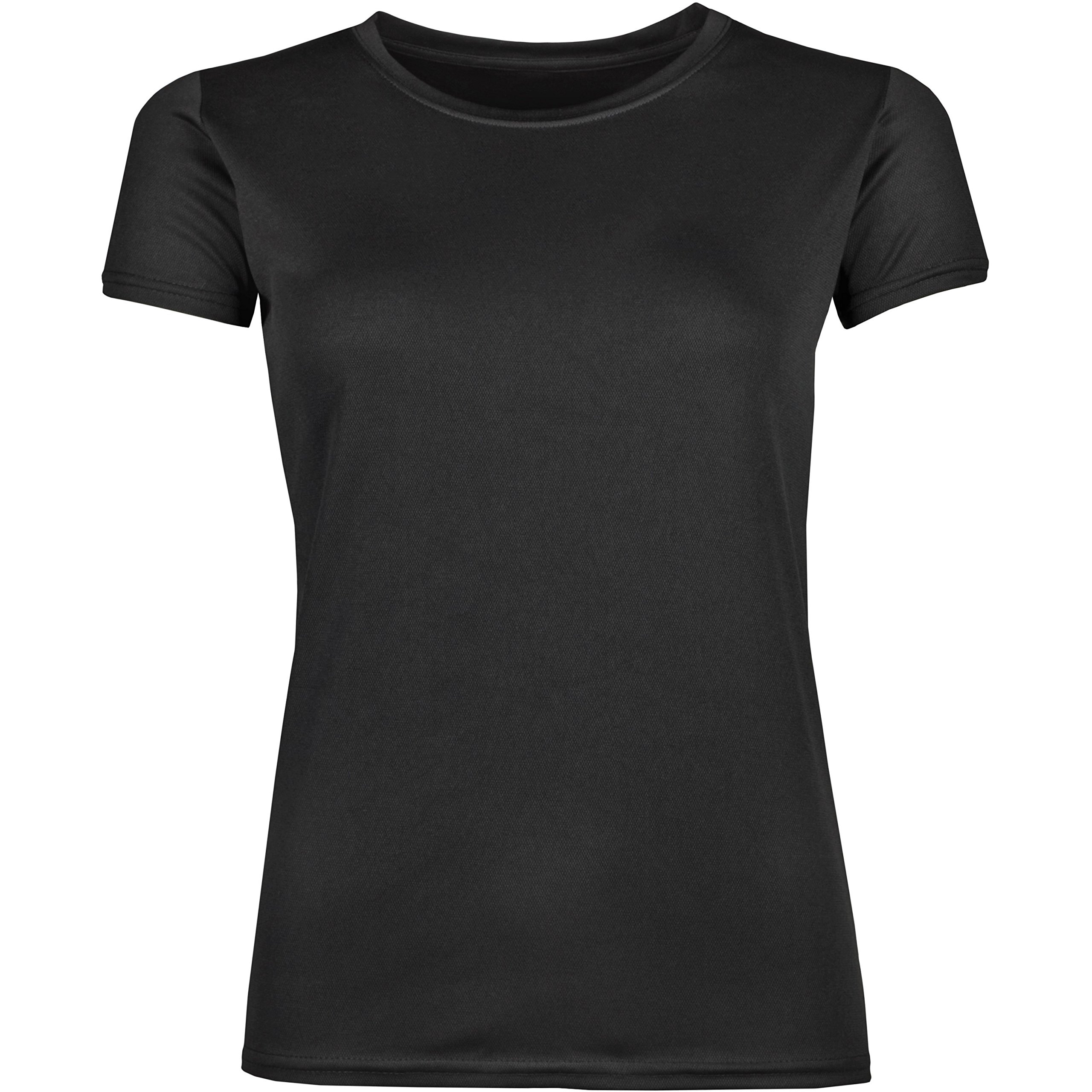 Urban Heritage Women's Jet Black Breathable Performance Sports T Shirt (S, )