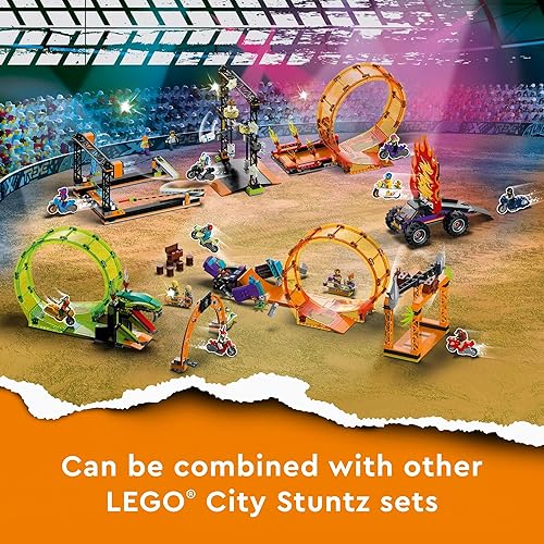 Miniatura 5 de LEGO City Stuntz The Knockdown Stunt Challenge Playset, 60341 Adventure TV Series Juguete de acción para niños mayores de 5 años con bicicleta de