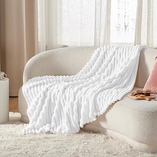 Miniatura 64 de Bedsure GentleSoft Twin Blanket for Couch - Cozy Soft Blankets for Women, Cute Small Fleece Throws for Girls, Light Grey, 60x80 Inches